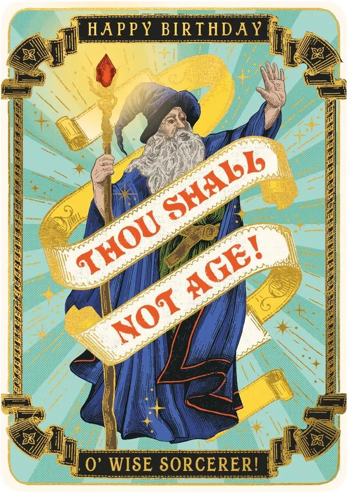 Thou Shall Not Age Birthday Card