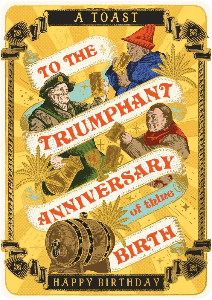 A Toast To The Triumphant Birthday Card