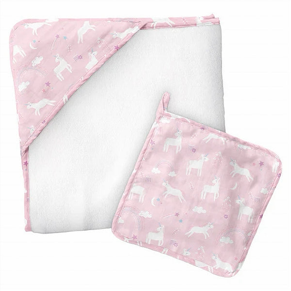 Muslin Towel Washcloth Set | Unicorn