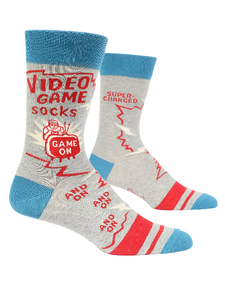 Blue Q Men's Crew Socks | Video Game