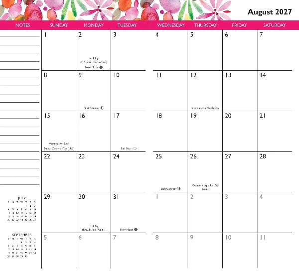 Peter Pauper 2026-27 2-Year Pocket Planner | Watercolor Garden