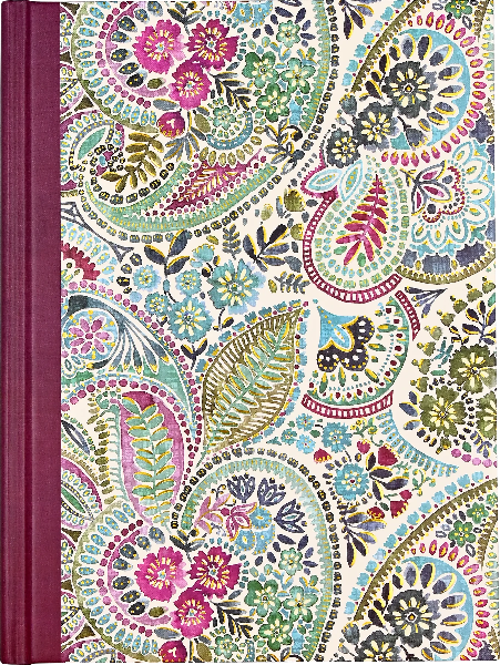 Watercolour Paisley Midsize Journal