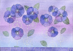 Watercolor Violets Blank Notecards
