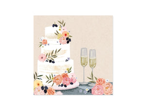 Fondant Wedding Cake Pop-Up Card