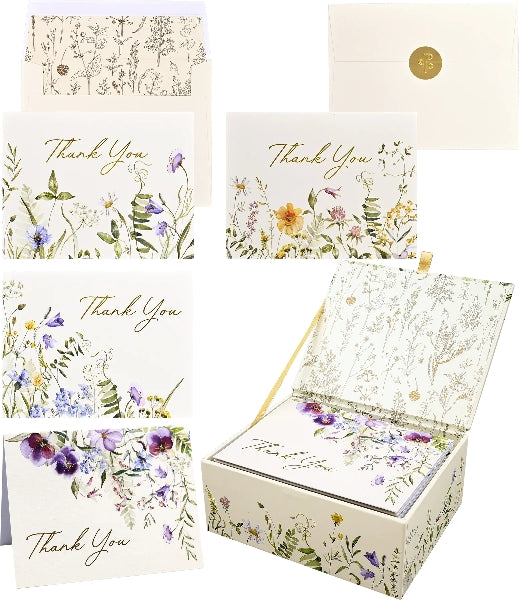 Premium Wildflowers Thank You Notecards