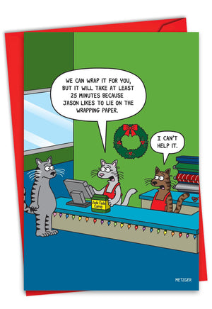 Wrapping Paper Christmas Card