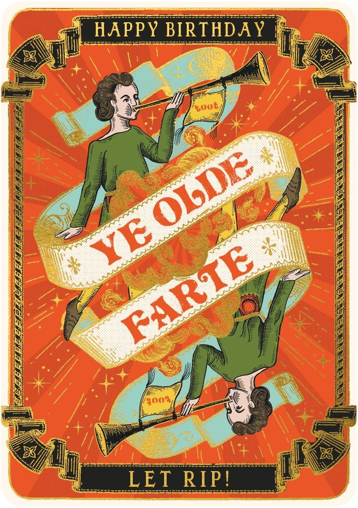 Ye Olde Farte Birthday Card