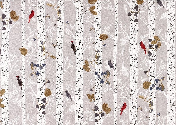 Birds In White Birches Boxed Holiday Cards | Set of 20