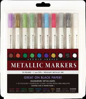 Brilliant Metallic Ink Markers Set