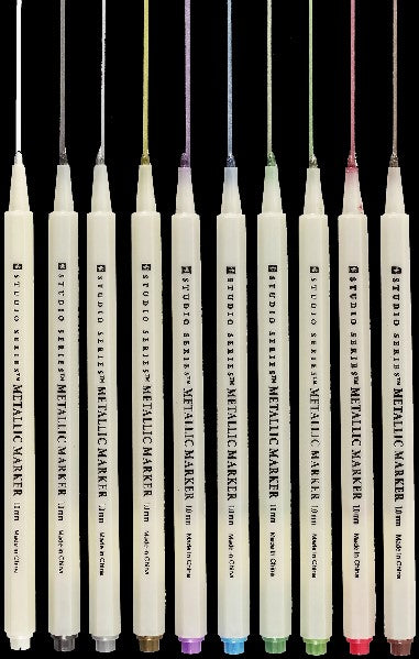 Brilliant Metallic Ink Markers Set