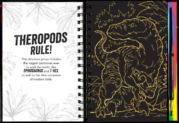 Scratch & Sketch Activity Book | Extreme Dinosaurs