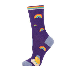 Blue Q Women's Crew Sock Shitting Rainbows Kind Of Day | The Gifted Type