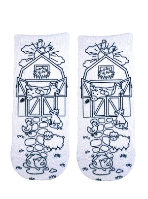Living Royal Kids Colouring Socks | Farm