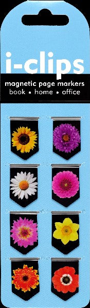 i-Clip Magnetic Bookmark Set | Flowers