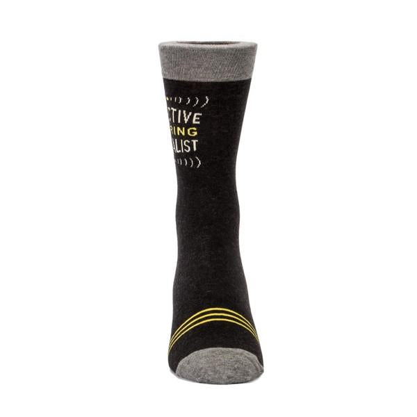 Blue Q Men's Crew Sock Selective Hearing Specialist | The Gifted Type