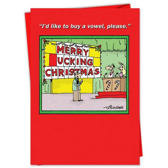 Buy A Vowel Christmas Card