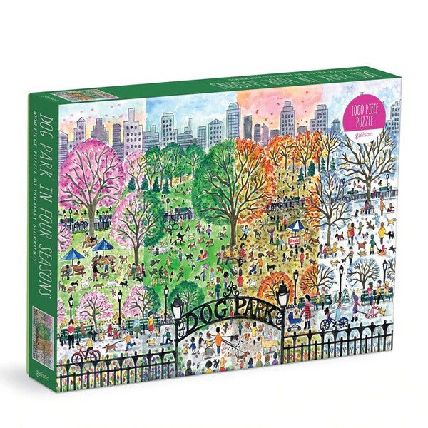 Galison 1000 Piece Puzzle | Dog Park In Four Seasons