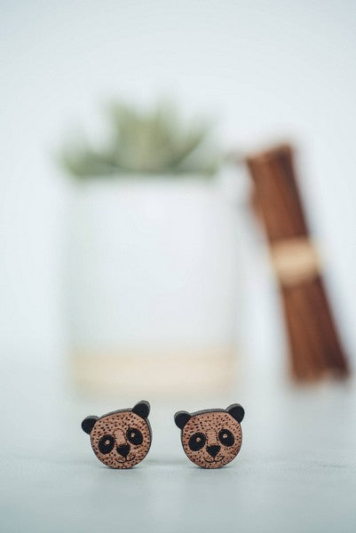 Panda Bear Stud Earrings
