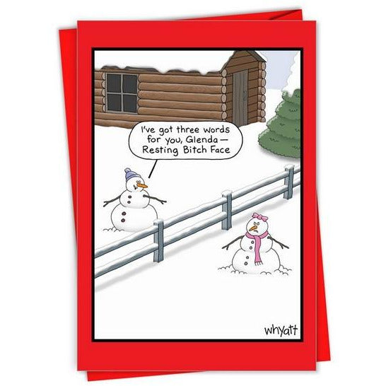 Resting Bitch Face Christmas Card