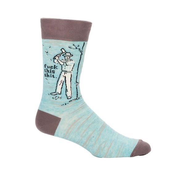 Blue Q Men's Crew Sock Fuck This Shit | The Gifted Type