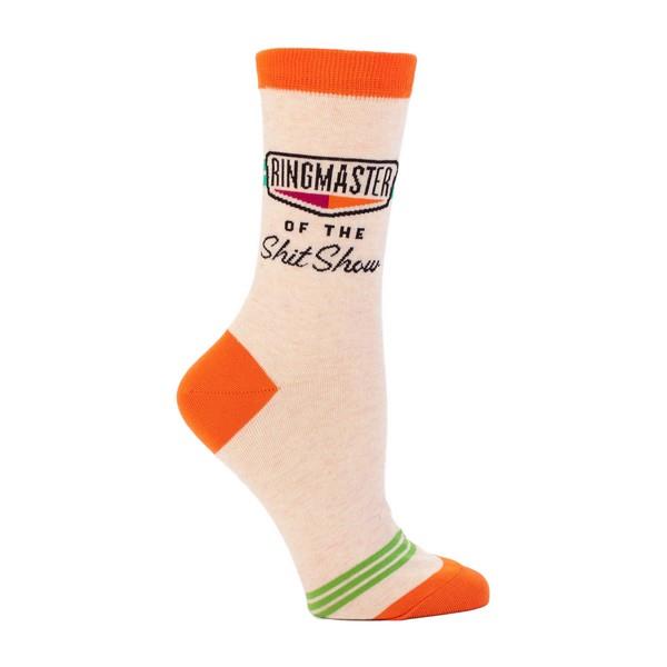 Blue Q Women's Crew Sock Ringmaster Of The Shitshow | The Gifted Type