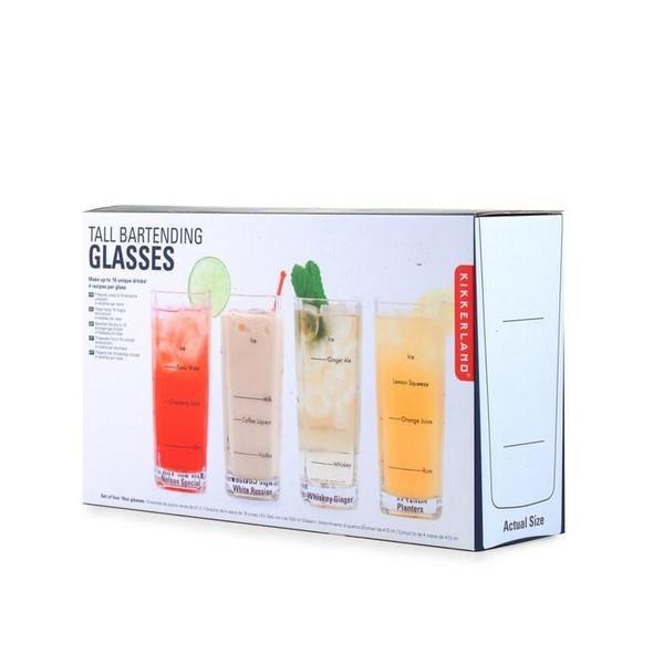 Tall Bartending Glasses - Set of 4