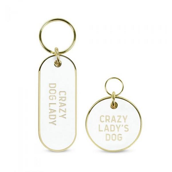 Fred & Friends Keychain Set | Crazy Dog Lady People + Pet Tags