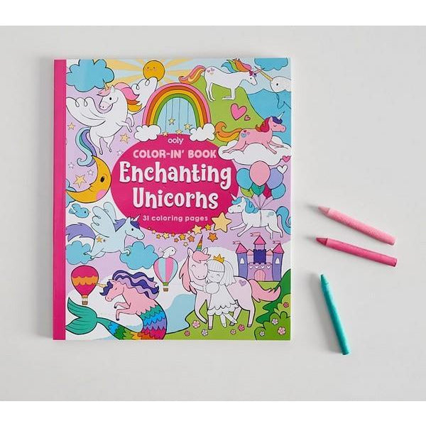 Enchanting Unicorns - Color-In-Book