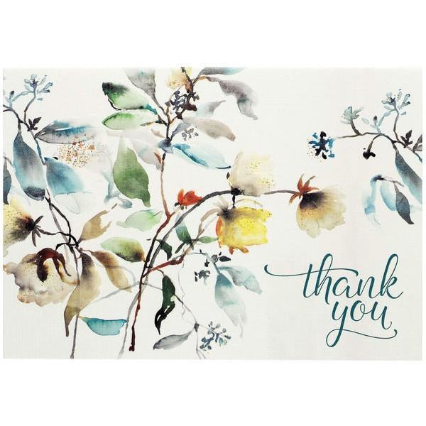 Asian Botanical Thank You Notecards