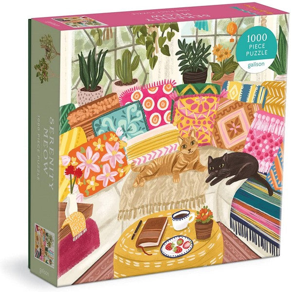 Galison 1000 Piece Puzzle | Serenity Meow