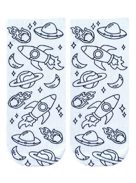 Living Royal Kids Colouring Socks | Space Adventure