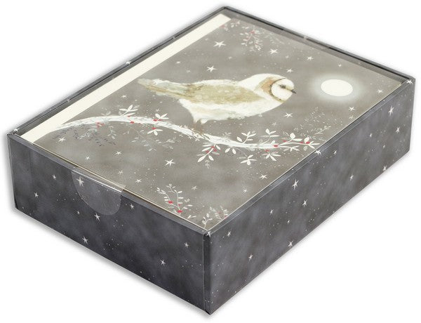 Starry Night Owl Holiday Boxed Cards | Set of 20