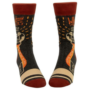 Blue Q Men's Crew Socks | Whiskey Shots